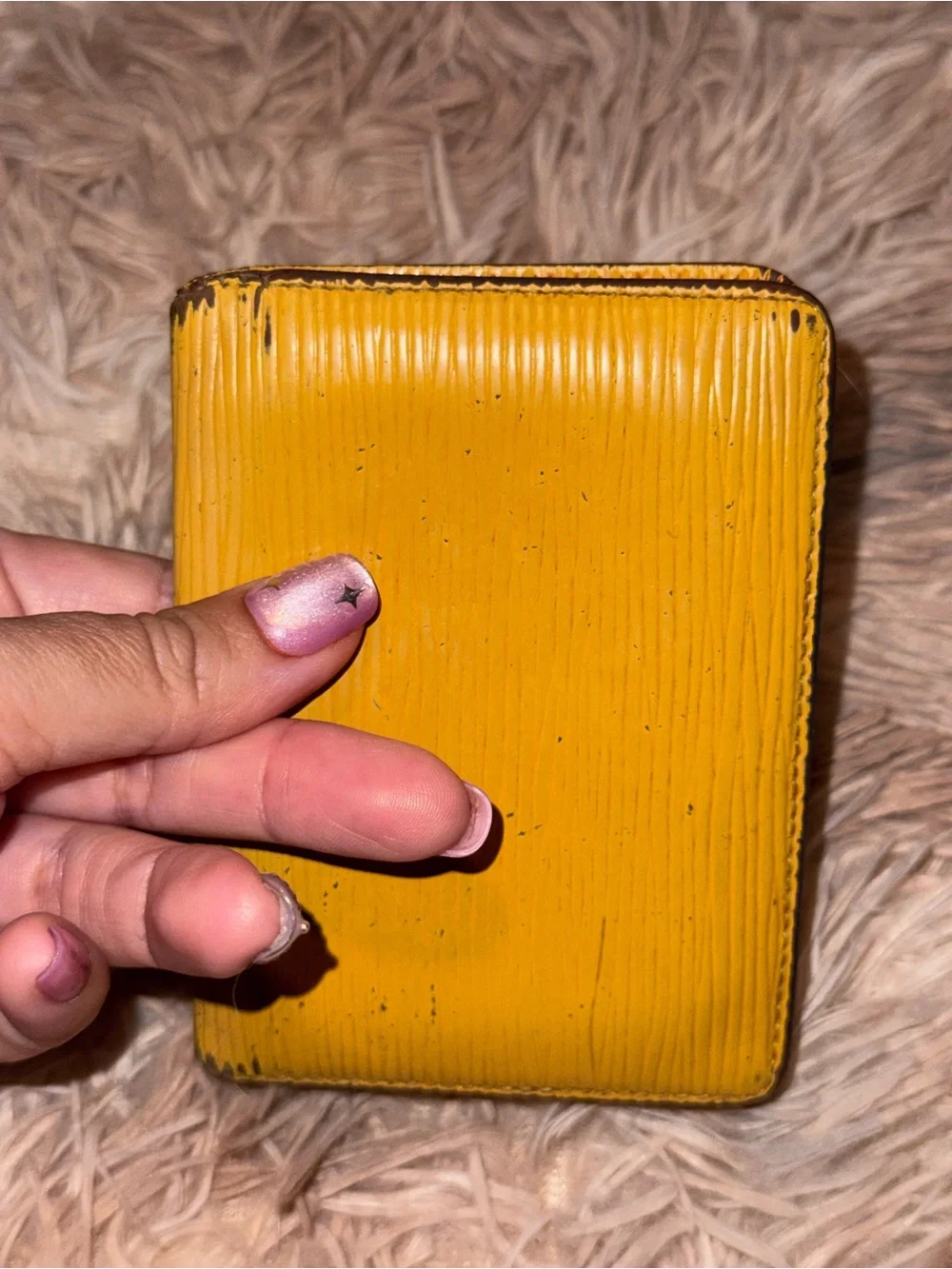 Louis Vuitton Vintage Yellow Epi Porte 2 Cartes Vertical ID Pass Case
